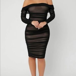 Black off the shoulder dress